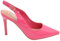 Scarpe Decollete Slingback Donna Elegante a Punta in Vernice Lucida Fucsia Tacco 10cm Cinturino Retro Tallone Regolabile (38 EU)