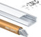Shine Plus LED Profil U-Form 2m × 20 Stück, Schiene aus eloxiertem Aluminium, kanal für Streifen bis 12mm, diffusor für gleichmäßige Lichtverteilung (20×2 Meter)