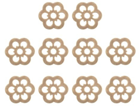 JianLing 10PCS Antique Brass Backsplash Washer Bronze E 32mm Antique Furniture Decorative Fittings Plum Brass Backsplash Washer for Wooden Boxes Jewellery Boxes Wooden Tables Drawers Cabinets