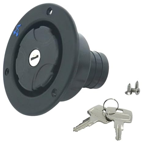 Kalunfex Tapón de llenado de agua de 80 mm de profundidad para autocaravana, remolque, caravana, caravana, depósito de combustible, boquilla de llenado de agua