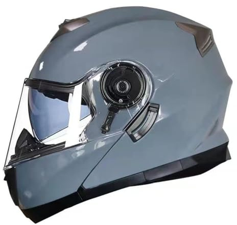 Motorradhelm Klapphelm DOTECE Zertifiziert Integralhelm Scooter Motocrosshelme Mit Doppelvisier Modularer Helm Vollvisierhelm Für Erwachsene Frauen Männer 3,XXL:63-64CM