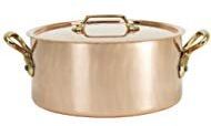 De Buyer - 6447.20 - Cocotte ronde avec couvercle en cuivre-inox avec montures bronze - Diamètre 20