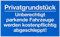 Metafranc Hinweisschild Privatgrundstück unberechtigtes Parken - 400 x 250 mm / Beschilderung / Verbotsschild / Halteverbot / Parkverbot / Grundstückskennzeichnung / Gewerbekennzeichnung / 500510