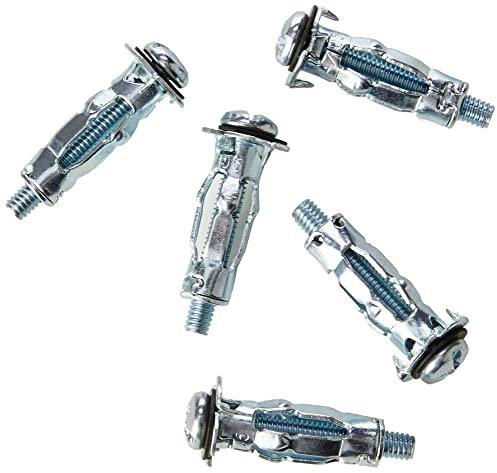 AHC K-ZPCW420B5 M4 x 20 mm Interset Hollow Wall Anchor and Zinc Plated Screw - Zinc/Clear (Pack of 5)