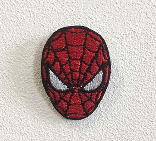 Spiderman face Movie Cartoon Art Badge Iron or Sew on Embroidered Patch