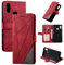 QiongniAN Kompatibel mit Samsung Galaxy A20S Hülle Leder,Kompatibel mit Samsung SM-A207F/DS Galaxy A20S / SM-A207M/DS SM-A2070 SM-A207F SM-A207M Hülle Klapphülle Handytasche Case Red