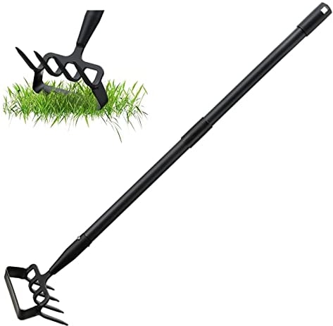 Zappe da Giardino per diserbo, Attrezzi per Zappe a Staffa per Giardino con ad Anello Regolabile, Manico Lungo Heavy Duty con Staffa Regolabile per diserbo