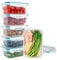 Classbach® Frischhaltedosen mit Deckel | 6er Set | 100% dicht | Meal Prep Boxen | für Mikrowelle Spülmaschine Gefrierfach geeignet | Lunchbox | Dosen Meal Prep stapelbar | Gefrierdosen | C-FHD 4023 K
