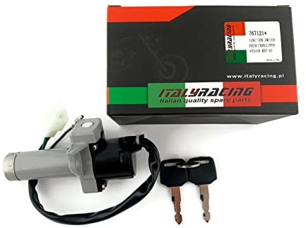 ItalyRacing Zündschalter für HONDA XL 125 250 500 R 82-88, 1-Weg, Druckknopf, Lenkerhalterung, IP54, 35100-KB7-017