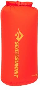 Sea to Summit - Lightweight Dry Bag L 13L - wasserdichte Aufbewahrung - Rollverschluss - Recycling-Gewebe - Befestigung & D-Ring - Wandern & Paddelsport - 22 x 20 x 45.9cm - Spicy Orange - 81g