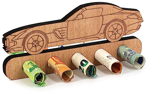 Giftota - Originelle Geburtstag Geldgeschenk Holz - Geldgeschenk für alle, die Sportwagen lieben - Roadster Geschenk - Geschenke aus Holz - Geschenke für Freunde, Familie, Liebhaber