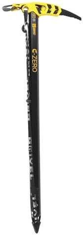 GRIVEL G Zero Black Eispickel mit langem EVO, 58 cm, CE-Stollen, Unisex, Erwachsene, 58