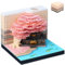 Calendrier de Bureau 2024 avec lumières LED Calendrier 3D Bloc Note 2024 Calendrier de Bureau Créatif 3D Calendrier de Table Memo pad Décoration de Compte à Rebours pour Bureau Maison École (Rose)
