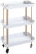 HAKU Möbel desserte Nature, Blanc, Bois Massif, métal - Dim.: L 50 cm x H 76 cm x P 30 cm, Style: Modern