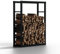 HAGO24 | Feuerholzregal | 80x25x100cm | Kaminholz | Holzlager | Brennholz | Stahl Stapelhilfe | Schwarz