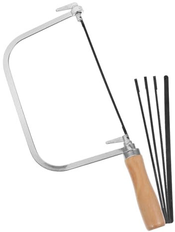HDUNGM Scie à chantourner portative avec manche en bois, petite scie à archet for le travail du bois, outils manuels, scie à main robuste