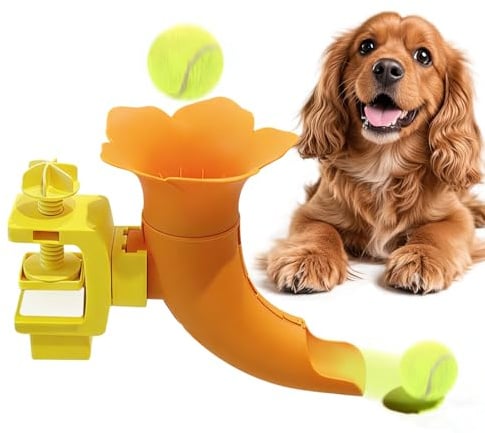 Tennisbollkastare för hundar trumpetform berikningsspel | Automatisk bollkastare för sovrum lägenhet hörn lekplats ensam tid hem kök