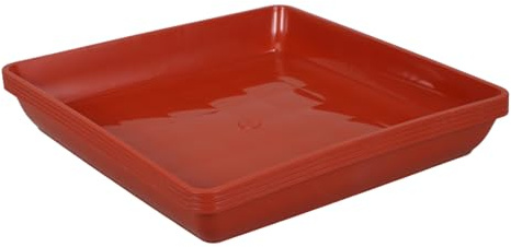 YOSADIER Sottovasi Quadrati in Plastica 25x25 Cm Set 4 Pezzi per Piante in Vasi da Interno, Accessori per Giardino con Design Moderno per Varie Ambientazioni