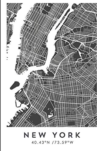 NEW YORK 40.43oN /73.59oW: Travel journal Designed in Barcelona, travel journal notebook, Bullet journal book, Diary, Memoir, sketchbook, Travel ... travel planner, city map, (CITY MAPS, Band 6)