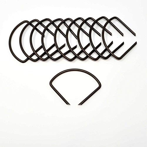 Ulmia Gehrungsklammer 9 mm - Schwarz - Federstahl - Made in Germany - Packung mit 10 Ringen
