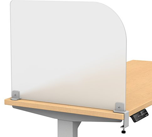 Acrylic Clamp on Privacy Desk Divider Size: 18 H x 23 W