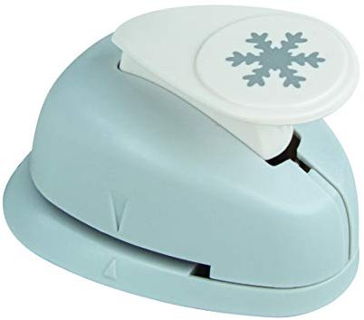 Rayher Hobby 69013000 Motivstanzer Schneeflocke, ø 1,6 cm- 5/8 Zoll, geeignet für Papier/Karton bis zu 200g/m², Orange