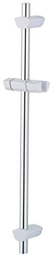 Bristan EVC ADR01 WC EVO Riser Rail with Adjustable Fixing Brackets - White/Chrome Plated