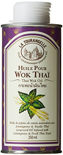 La Tourangelle - Huile Pour Wok Thaï - Goût Frais & Savoureux, Douce Saveur de Mente Et d'agrumes - Idéale Pour Apporter Une Note Exotique À Tous Vos Plats - 250ml