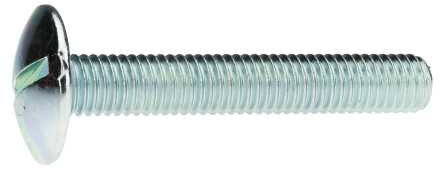Reidl Flachrundschraube Bordwandschraube mit Schlitz 6 x 40 mm 4.6 galv. verzinkt farblos 10 Stück