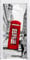 Stil.Zeit Möbel Typische Telefonzelle in London B&W Detail als Türtapete, Format: 200x90cm, Türbild, Türaufkleber, Tür Deko, Türsticker
