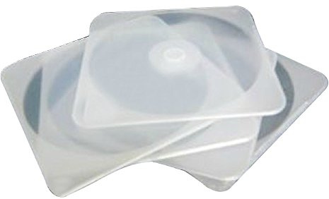 50 Custodia DVD/CD/BLU RAY Plastica Morbida Non Fragile (Quadrato)