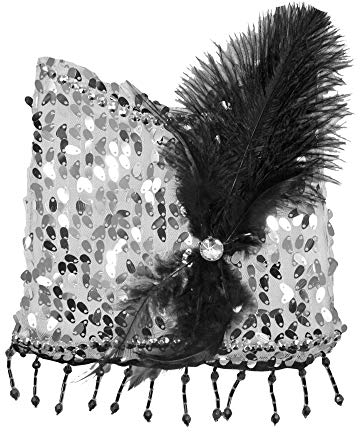 Charleston Pailletten Handtasche - Silber - 20er Jahre Kostüm