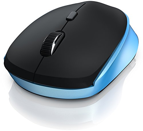 CSL - optische Maus Wireless USB Notebook Maus - 2,4GHz Funkmaus - Hohe Präzision - Soft-Grip-Oberfläche - Reaktionsschnell - Automatischer Energiesparmodus - 4 Tasten