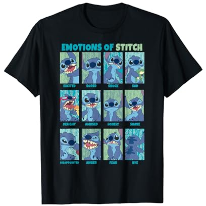 Disney Lilo & Stitch the Emotions Of Stitch Panel Grid T-Shirt