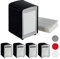 Distributeur de serviettes, en lot de 5, table, rétro, restaurant, support porte-serviette HxLxP : 15x9,5x11 cm, noir