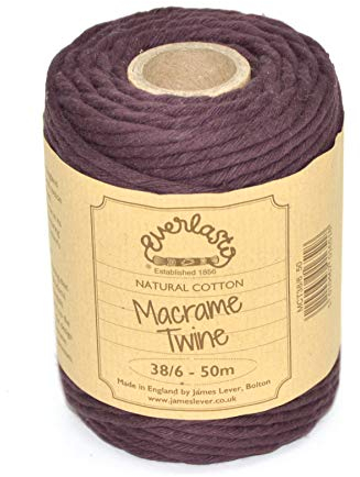 EVERLASTO Makramee-Garn, braun, 4 mm, 50