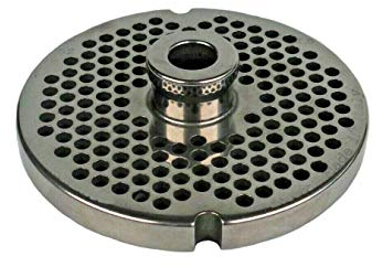 Tredoni Eje-Placa 9,8cm para Picadora de Carne Pieza de Repuesto, Disco de Acero Inoxidable Resistente Profesional (N° 32 - Agujeros Ø 4,5 mm)