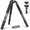 ARTCISE Carbon Fiber Camera Tripod, 40mm Leg Tube, 63 inch max height, 88lb/40kg Load, Compatible with Ball Head & Fluid Head, Ultra Stable, 4-Section Legs, 2.72kg, Black/Grey