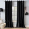 MIULEE Schwarz Samtvorhang Ösen 2er Set 140X280, Blickdichte Vorhänge Samt für Deko Schlafzimmer Wohnzimmer, Wunderschön Weich Vorhang Verdunkelung Velvet Curtain, Verdunkelnd Samt Gardinen Blickdicht