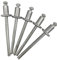 Confezione da 100 rivetti ciechi 4,0 x 6 mm, testa a cupola aperta, DIN 7337, rivetti in alluminio e mandrino in acciaio, rivetti pop (100, 4,0 x 6 mm)