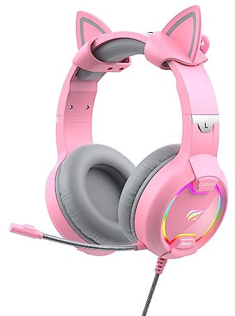 havit Gamenote H2233d Casque de Jeu RGB Rose