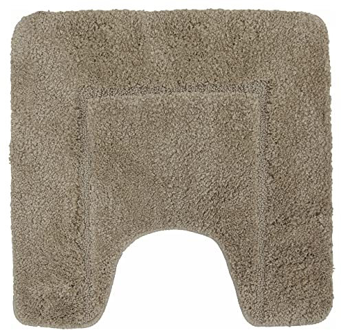 Velosso Super Soft Microfibre High Density Bath Mat Pedestal Mat Anti Slip Super Absorbent (50 x 50 cm Pedestal Mat, Natural)