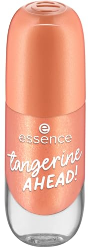 essence cosmetics nail colour, Gellack, Nagellack, Nr. 23 tangerine AHEAD!, orange, langanhaltend, farbintensiv, glänzend, schimmernd, ohne Aceton, vegan, Mikroplastik Partikel frei (8ml)