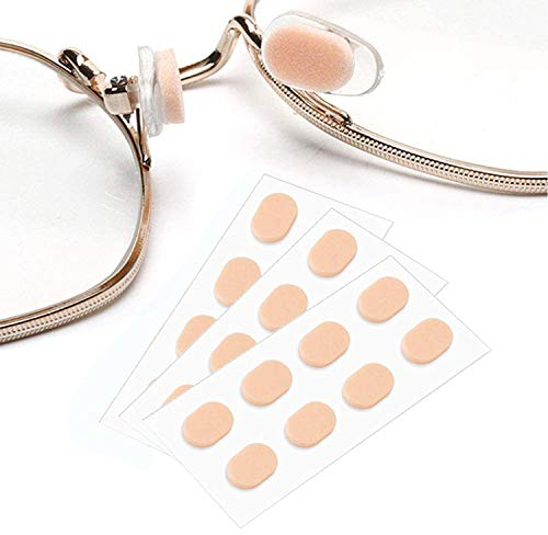 12 Paar Brillen-Nasenpads Anti-Rutsch-Schwamm Brillen-Nasenpads für Brillen, Sonnenbrillen,Hautfarbe,1.0mm