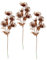 Flair Flower Künstlicher Mini Distelzweig Gold Metallic 3er Set Kunstzweig Deko Pflanze Edeldistel Zweig Einzelblume Winterblume Plastikblumen Kunstpflanze AST, Bronze, 75x14x10 cm, 021136BRO