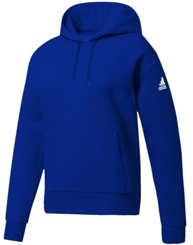 adidas Felpa con cappuccio da donna, Team Royal Blu-bianco, S