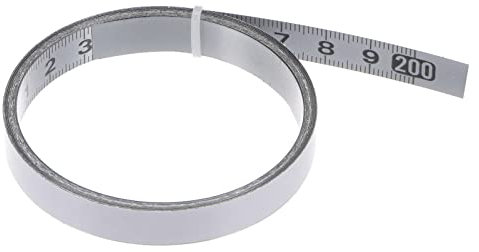 sourcing map Selbstklebend Maßband 200cm Metrisch links-nach-rechts ablesbar Silberton