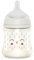 Suavinex, Babyflasche 150 ml mit physiologischem Sauger SX Pro aus Silikon, mit Anti-Colic-Ventil, Langsamer Nahrungsfluss (S), für Neugeborene, für Babys +0 Monate, Bonhomia, Beige