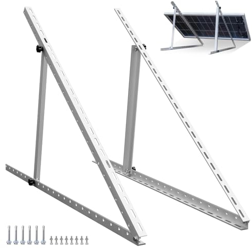 ECO-WORTHY 114cm Solarpanel Halterung mit Einstellbarem Winkel, Solarmodul Halterung für 100W-400W Solarpanel für Boot, Wohnmobil, Dach, Off-Grid-System