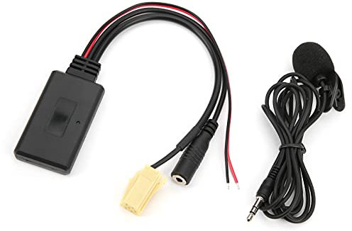 Adaptateur AUX, câble AUX Bluetooth 5.0 Plug and Play durable avec microphone pour remplacement de voiture pour Fiat 500 Grande Punto Qubo Fiorino